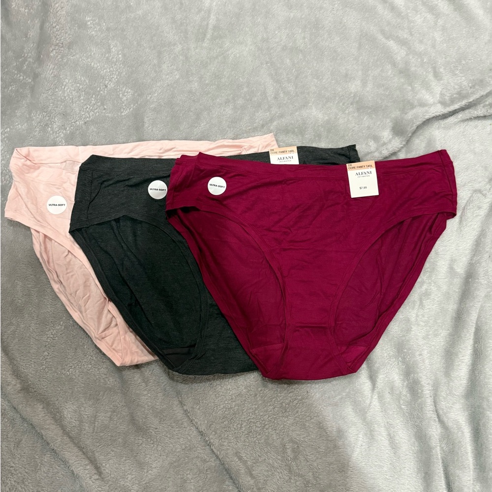 Alfani Set of 3 Women's Briefs in multiple colors in size 1X or 2X